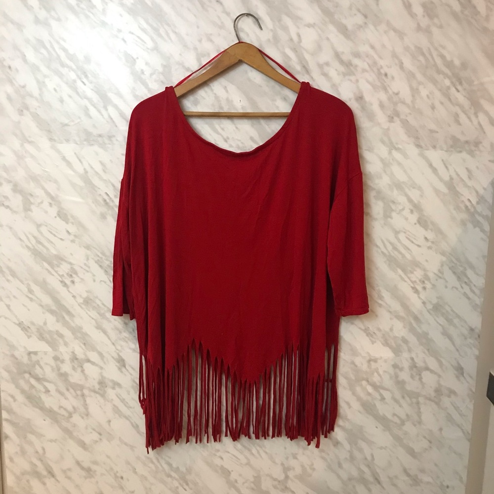 Lily Morgan Fringe bottom Red XL